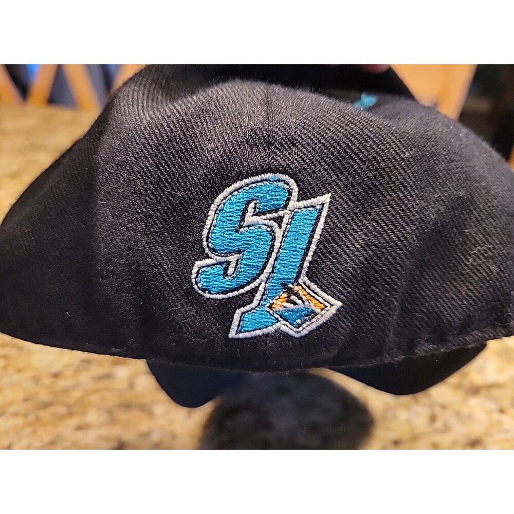 San Jose Sharks NHL Hat Cap Black Hockey Mens Fitted Size 7 1/4 Zephyr - Picture 4 of 8